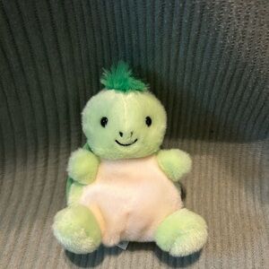 Green and Cream Plush Turtle Toy